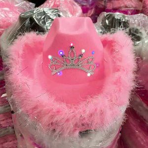 LED Light Up western Pinj Cowboy hat Cowgirl Hat---Halloween costume NEW W TAG